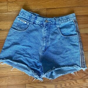 Revolt VINTAGE side stripe jean shorts